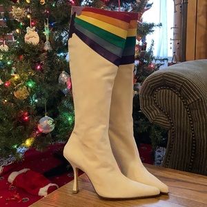 Suede, Leather, Sexy Heel, Fortunata Boot 38 ITALY